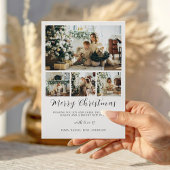 Modèle minimaliste de la carte de Noël photo