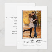 Modèle minimaliste moderne d'encre Couple photo (Devant / Derrière)