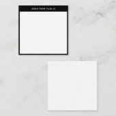 Modèle minimaliste moderne Elégante frontière noir (Devant / Derrière)