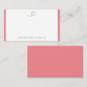 Modèle minimaliste rose rouge monogramme (Devant / Derrière)