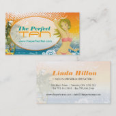 Modèle mobile de carte de visite de salon de (Devant / Derrière)