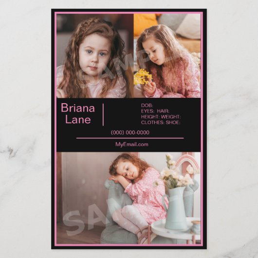 Modèle Modèle Comp Capture d'écran Enfants Zed (Dos)