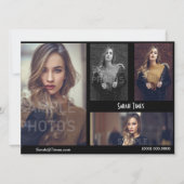 Modèle modèle de noir de carte d'élém. d'acteur de (Devant)