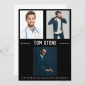 Modèle modèle masculin de noir de carte d'élém. (Devant / Derrière)