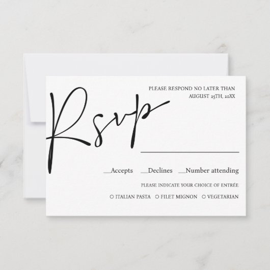 MODÈLE MODÈLE MODÈLE MODÈLE RSVP REPAS CHOIX (Devant)