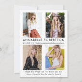 Modèle moderne Actor 4 Photos Carte Comp (Devant)