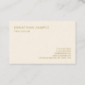 Modèle Moderne Carte de visite Gold Texte Élégant (Dos)
