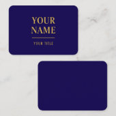 Modèle moderne de carte de visite Black & Gold (Devant / Derrière)