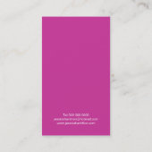 MODÈLE MODERNE DE CARTE DE VISITE D'ARTISTE DE (Dos)