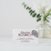 Modèle moderne de carte de visite d'empreintes (Debout devant)