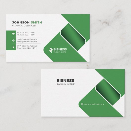 Modèle moderne de conceptions de carte de visite (Devant / Derrière)