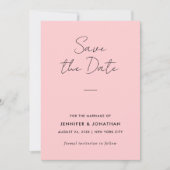 Modèle Moderne de Typographie Rose Pâle Élégant (Devant)