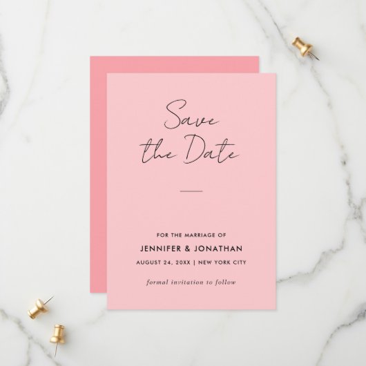 Modèle Moderne de Typographie Rose Pâle Élégant (Devant/Arrière en situation)