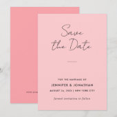 Modèle Moderne de Typographie Rose Pâle Élégant (Devant / Derrière)