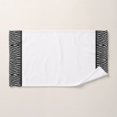 Modèle moderne en noir et blanc Zèbre sur blanc (Serviette à main)