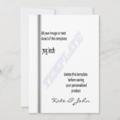 Modèle moderne faire-part de mariage argent (Dos)