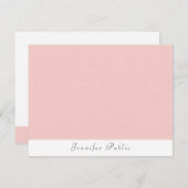 Modèle moderne manuscrit blanc rose vif (Devant / Derrière)