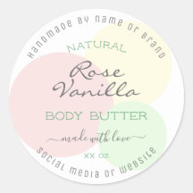 Modèle moderne Pastel Étiquettes d'emballage de pr