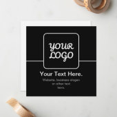 Modèle Moderne pour Votre Logo | Noir & Blanc (Devant/Arrière en situation)
