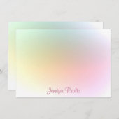 Modèle moderne tendance coloré Script manuscrit (Devant / Derrière)