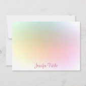 Modèle moderne tendance coloré Script manuscrit (Dos)