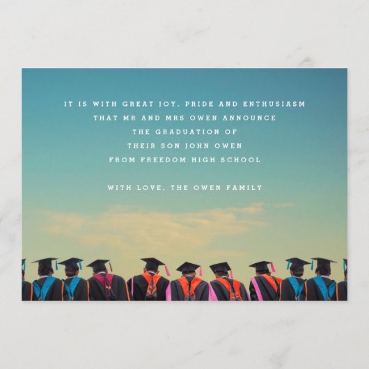 Modèle modifiable Trois diplômé du secondaire (Dos)