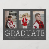 Modèle modifiable Trois diplômé du secondaire (Devant)