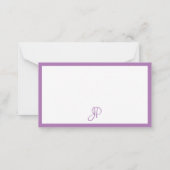 Modèle monogramme manuscrit couleur lavande (Dos)