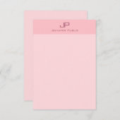 Modèle Monogramme moderne rose pâle (Devant / Derrière)