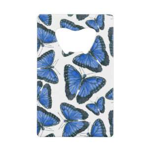 Modèle motif de papillon bleu morpho
