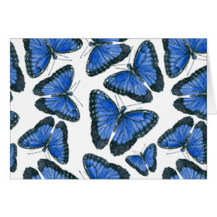 Modèle motif de papillon bleu morpho