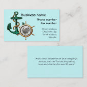 Modèle nautique de carte de visite (Devant / Derrière)