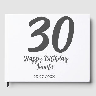 modèle noir 30e anniversaire ajouter nom date anné