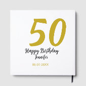 modèle noir 50e anniversaire ajouter nom date anné (Verso)