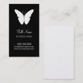 Modèle noir et blanc de carte de visite de (Devant / Derrière)