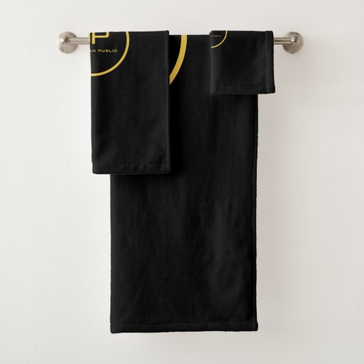 Modèle noir personnalisé Gold Nom du monogramme in (En situation)