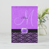 Modèle noir pourpre de menu de mariage (Debout devant)
