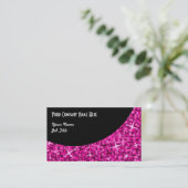 Modèle noir rose de carte de visite de courbe de (Debout devant)