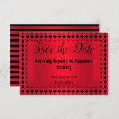 MODÈLE NOIR ROUGE ENREGISTRER LA DATE (Devant / Derrière)