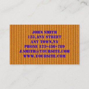 Modèle orange de carte de visite de carton
