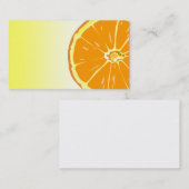 Modèle orange de carte de visite de tranche (Devant / Derrière)