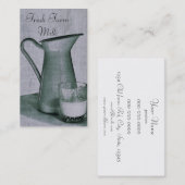 Modèle organique de carte de visite de lait de (Devant / Derrière)