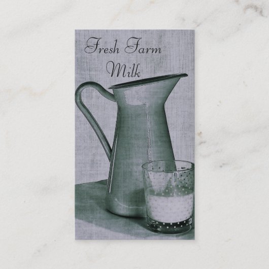 Modèle organique de carte de visite de lait de (Devant)
