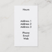 Modèle orienté de carte de visite de chat (Dos)