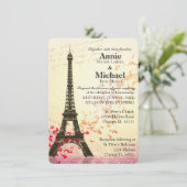 Modèle orienté de faire-part de mariage de Paris (Debout devant)