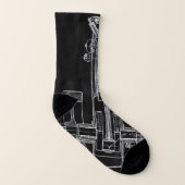 Modèle ouvrier de dessin mécanique noir et blanc ! (Droite extérieur)