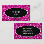 Modèle ovale noir rose de carte de visite de (Devant / Derrière)