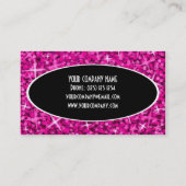 Modèle ovale noir rose de carte de visite de (Dos)