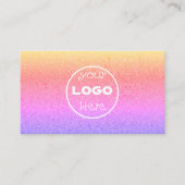 Modèle Pastel carte de visite, Unicorne holographi (Devant)