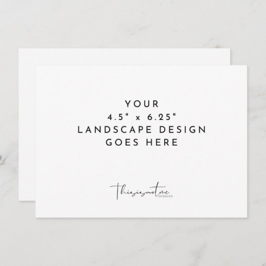 modèle paysager d'impression de carte 4,5 x 6,25 p (Devant / Derrière)